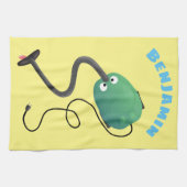 Humor van de cartoon van de stofzuiger theedoek (Horizontaal)