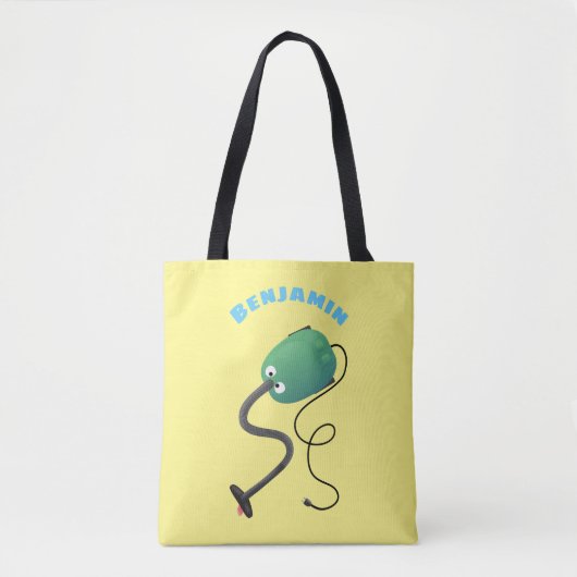 Humor van de cartoon van de stofzuiger tote bag (Voorkant)