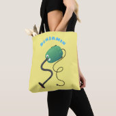 Humor van de cartoon van de stofzuiger tote bag (Dichtbij)