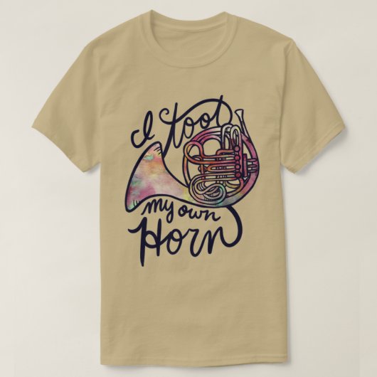 Humor van de Franse hoorn T-shirt (Design voorkant)