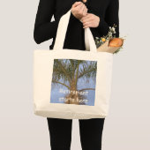 Humor van de Gezegde van de afzuigpalm Grote Tote Bag (Voorkant (product))