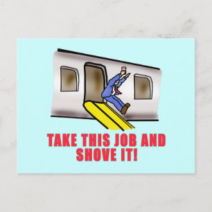 Humor van de noodkhut voor de vlucht briefkaart