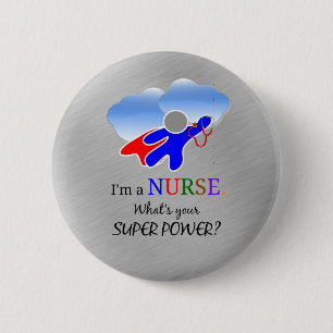 Humor van de superheld ronde button 5,7 cm