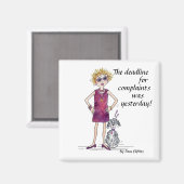 Humor van de vrouwelijke waterverf magneet (Voorkant / Achterkant)