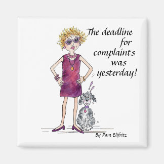 Humor van de vrouwelijke waterverf magneet