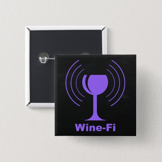 Humor van de Wijnvoerleiding Vierkante Button 5,1 Cm (Voorkant /achterkant)