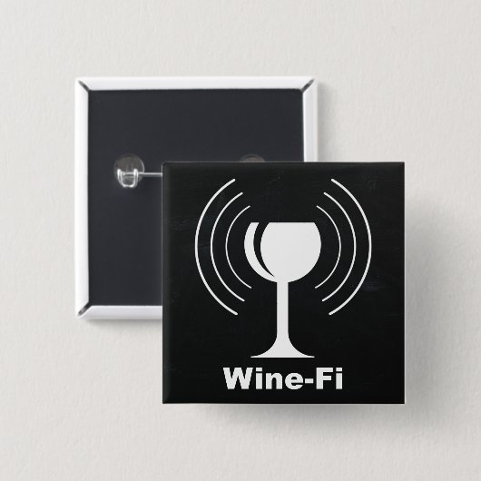 Humor van de Wijnvoerleiding Vierkante Button 5,1 Cm (Voorkant /achterkant)