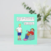 Humor van Gym of Gin-Cartoon Briefkaart (Staand voorkant)