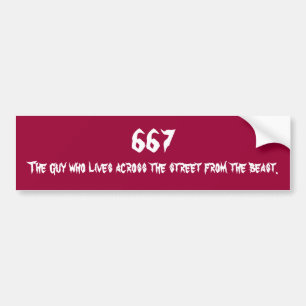 Humor van het beest. bumpersticker