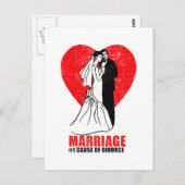 Humor van het huwelijk briefkaart (Voorkant / Achterkant)