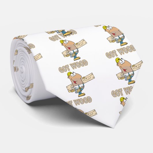 humor van houtcarpenter grappig ontwerp stropdas (Opgerold)