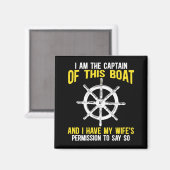 Humor van kapitein schipper magneet (Voorkant / Achterkant)