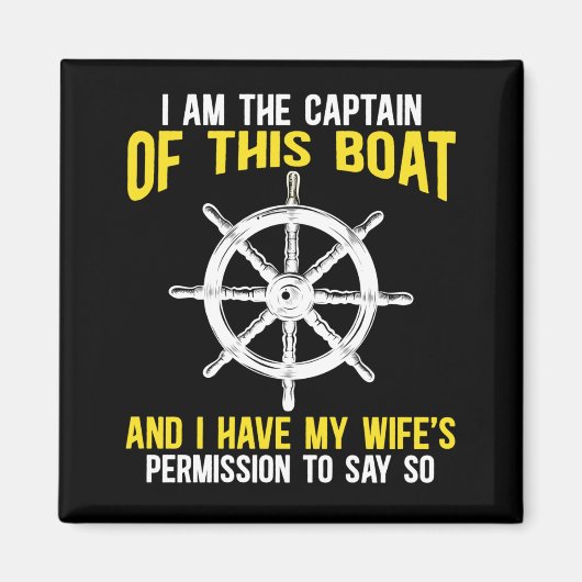 Humor van kapitein schipper magneet (Voorkant)