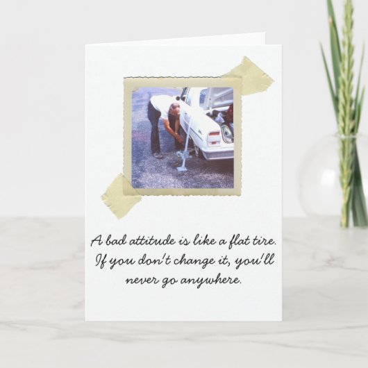 Humor van lekke banden kaart (Voorkant)