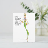 humor van liefdadigheidsmeisjes briefkaart (Staand voorkant)