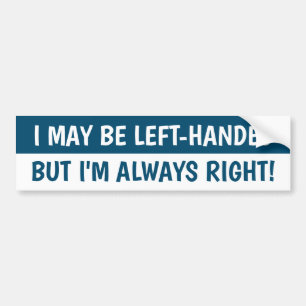 Humor van linkse mensen  BLAUW Bumpersticker