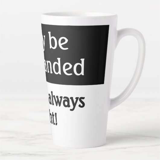 Humor van linkshandigen latte mok (Rechts)