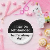 Humor van linkshandigen papieren bordje (Feest)