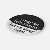 Humor van linkshandigen papieren bordje (Gekanteld)