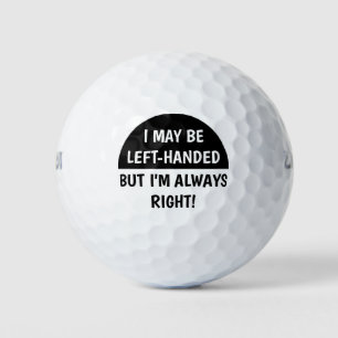 Humor van linkshandigen ZWARTE WITTE Golfballen