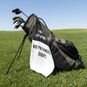 Humor van linkshandigen | ZWARTE WITTE Golfhanddoek (Groen)