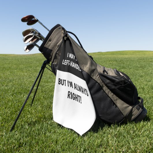Humor van linkshandigen | ZWARTE WITTE Golfhanddoek (Groen)