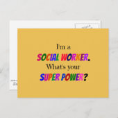 Humor van maatschappelijk werkers briefkaart (Voorkant / Achterkant)