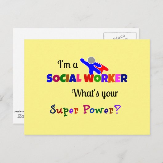 Humor van maatschappelijk werkers briefkaart (Voorkant / Achterkant)