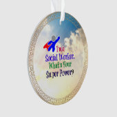 Humor van maatschappelijk werkers ornament (voorkant)