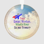 Humor van maatschappelijk werkers ornament (achterkant)