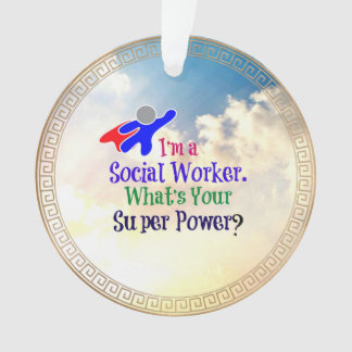 Humor van maatschappelijk werkers ornament