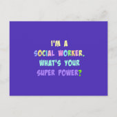 Humor van maatschappelijk werkers, pasteelbriefing briefkaart (Voorkant)