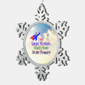 Humor van maatschappelijk werkers tin sneeuwvlok ornament (Rechts)