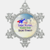 Humor van maatschappelijk werkers tin sneeuwvlok ornament (Voorkant)