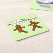 Humor van ontbijtkoek kartonnen onderzetters (Schuin)