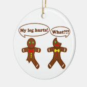 Humor van ontbijtkoek keramisch ornament (Links)