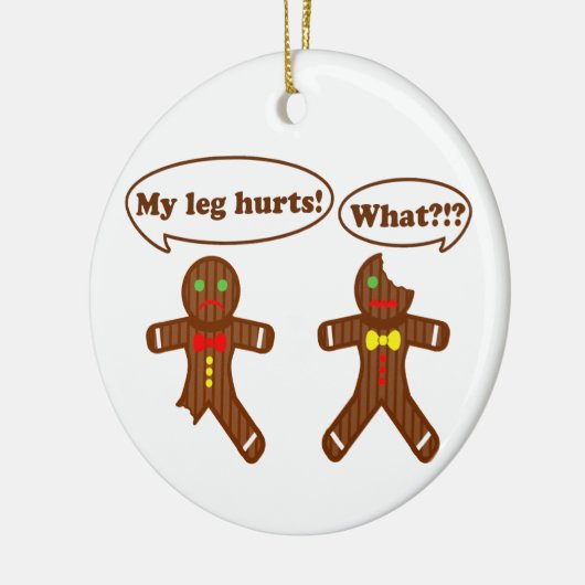 Humor van ontbijtkoek keramisch ornament (Links)