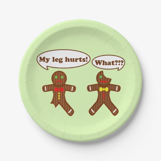 Humor van ontbijtkoek papieren bordje (Voorkant)