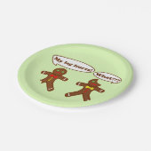 Humor van ontbijtkoek papieren bordje (Gekanteld)