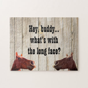Humor van paard Jigzaag Puzzle Legpuzzel