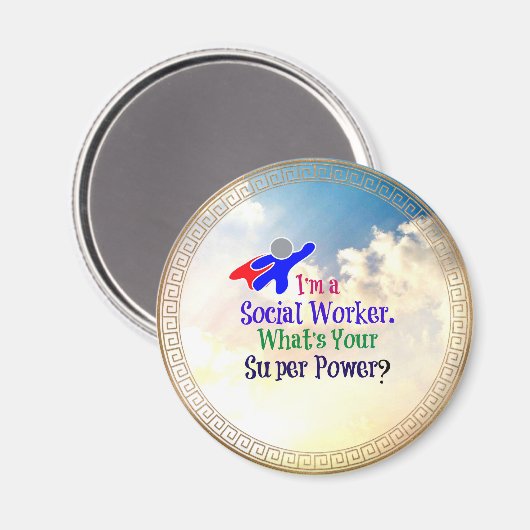 Humor van Sociaal Werkers Magneet (Voorkant / Achterkant)