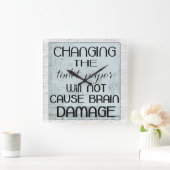 humor van toiletpapier vierkante klok (Huis)