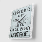 humor van toiletpapier vierkante klok (Hoek)