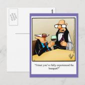 Humor van wijn "Ervaar het Briefkaart van Bouquet" (Voorkant / Achterkant)