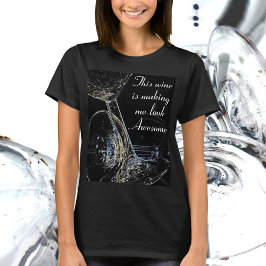Humor van wijn getopt Wijngoblets Flirty Fun T-shirt