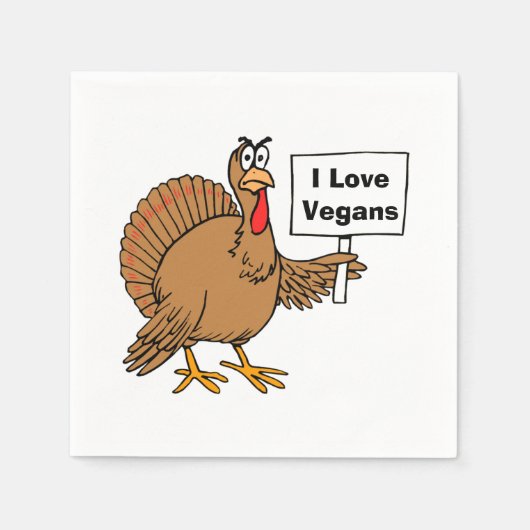 Humor Vegan Joke Turkije Servet (Voorkant)