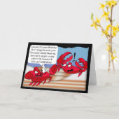 Humor Verjaardag Kaart met twee krabben (Gele Bloem)