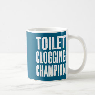 Humor Verstopte Bad Toilet Kampioen Grap Humor Koffiemok
