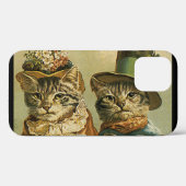 Humor, Victoriaans Bride Groom Katten in Petten Case-Mate iPhone Case (Achterkant (horizontaal))