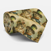 Humor, Victoriaans Bride Groom Katten in Petten Stropdas (Opgerold)